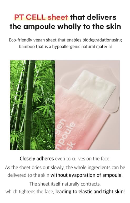 freemay Pink Collagen Ampoule Mask 27ml (0.91 fl oz) × 10 Sheets
