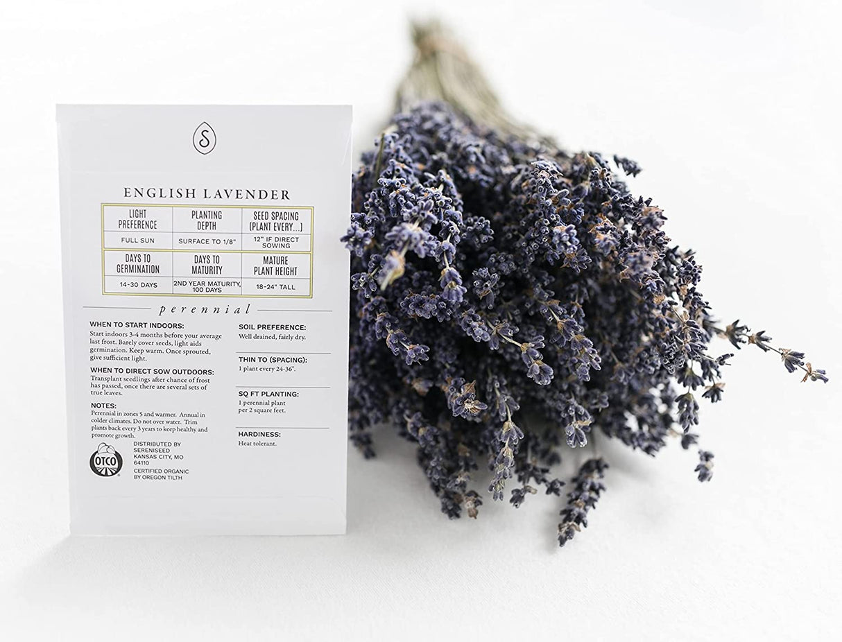 Sereniseed Certified Organic Herb Seeds (20-Pack) – Non GMO, Heirloom – Seed Starting Video