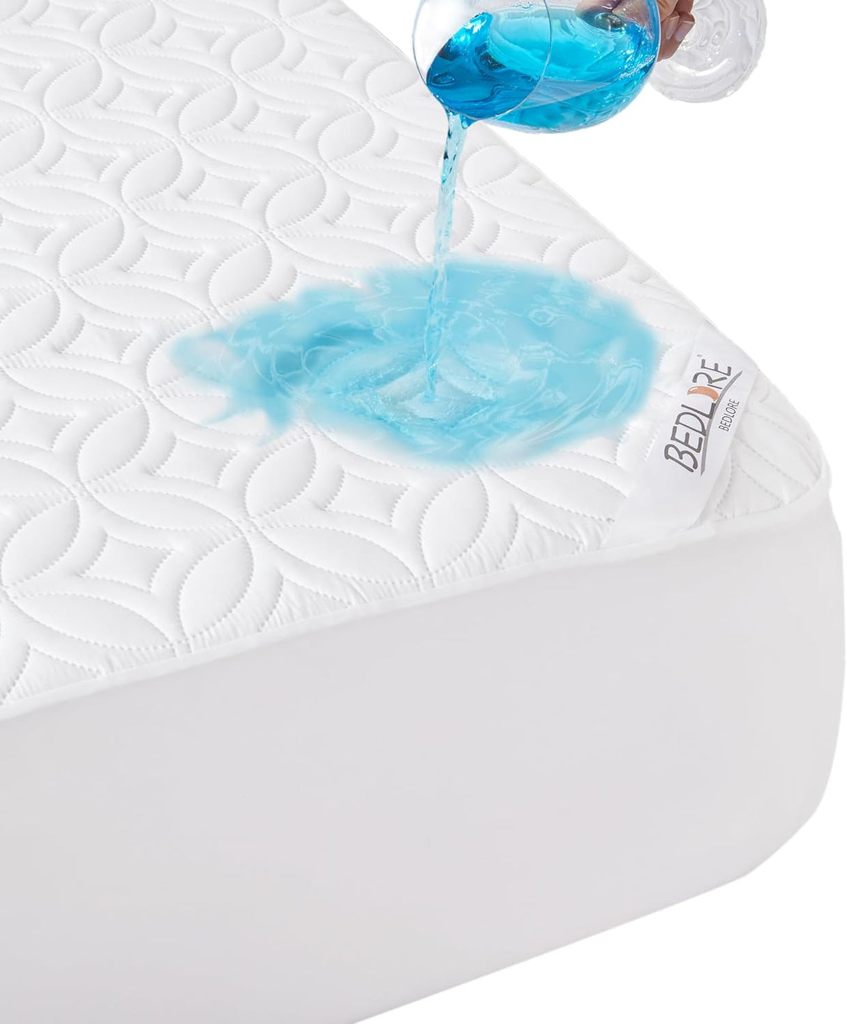 BEDLORE Waterproof Mattress Protector, Queen Size Mattress Pad Noiseless with Deep Pocket 6"-18" Depth, Soft Breathable Dirt-Proof Bed Mattress Cover Washable for Home, Bedroom, Hotel (Gray)