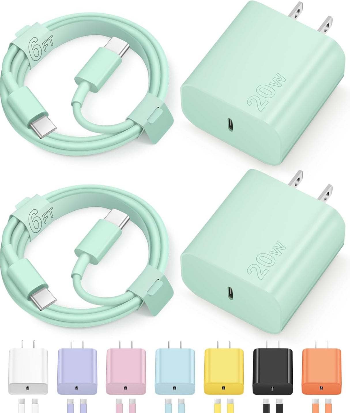 Iphone 17 16 15 Charger Fast Charging Type C Chargers USB C Charger Block Iphone 17 16 15 Air Pro Max Chargers with 6FT Cable for Iphone 17/17 Plus/17 Pro Max/16/16 Plus/16 Pro Max/15 Pro Max/Ipad Pro