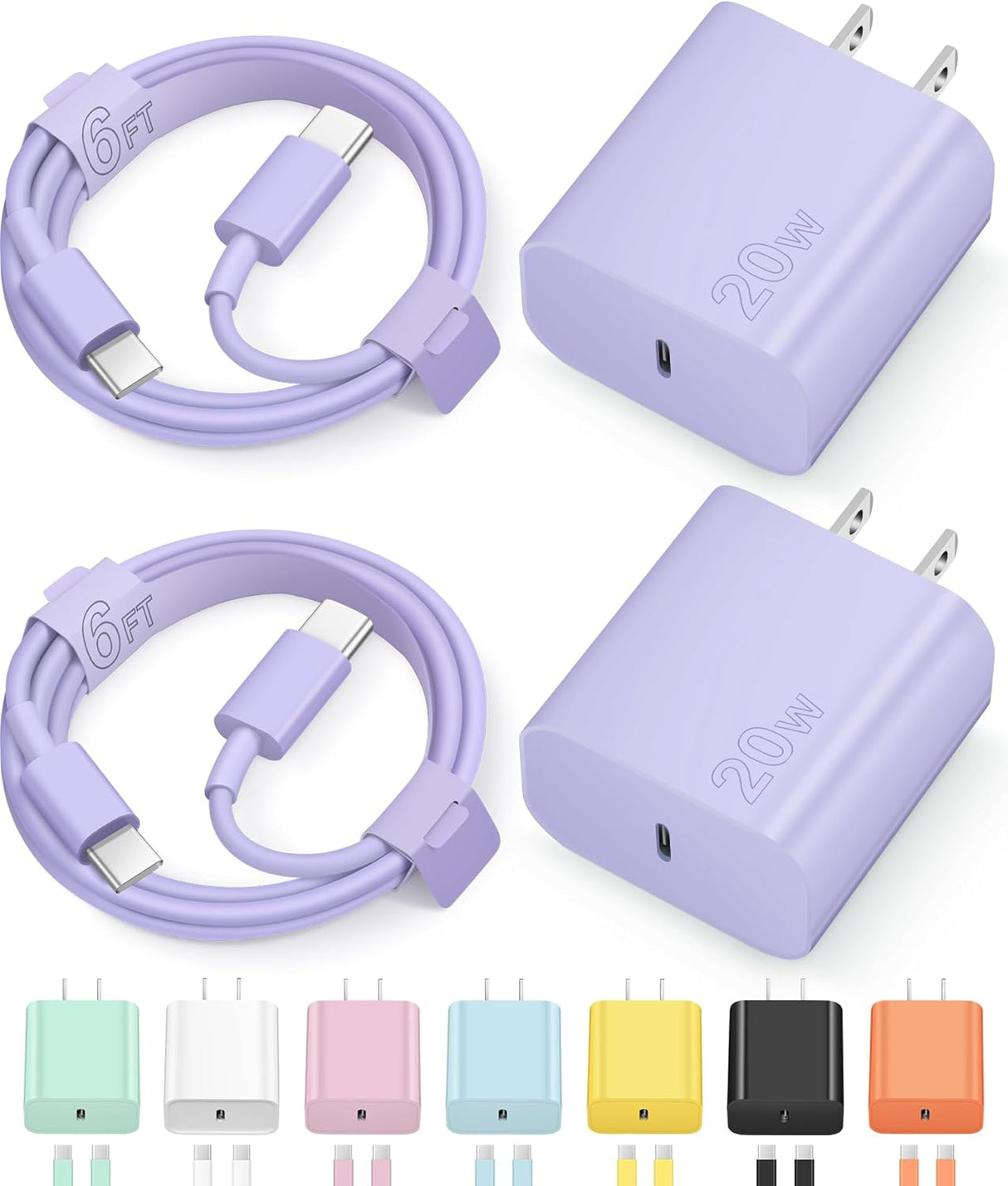 Iphone 17 16 15 Charger Fast Charging Type C Chargers USB C Charger Block Iphone 17 16 15 Air Pro Max Chargers with 6FT Cable for Iphone 17/17 Plus/17 Pro Max/16/16 Plus/16 Pro Max/15 Pro Max/Ipad Pro