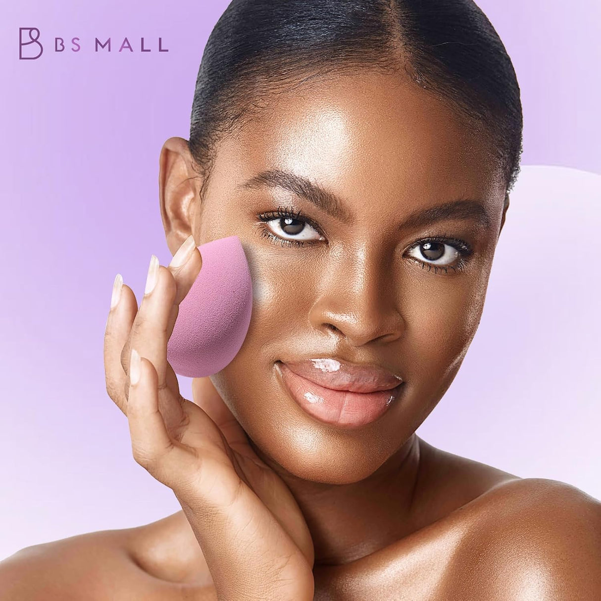 Makeup Sponge Set BS-MALL Triangle Puff 14 Pcs for Liquid, Cream, and Powder, Multi-Colored Makeup Sponges and Mini Sponge with Case (A-Purple)
