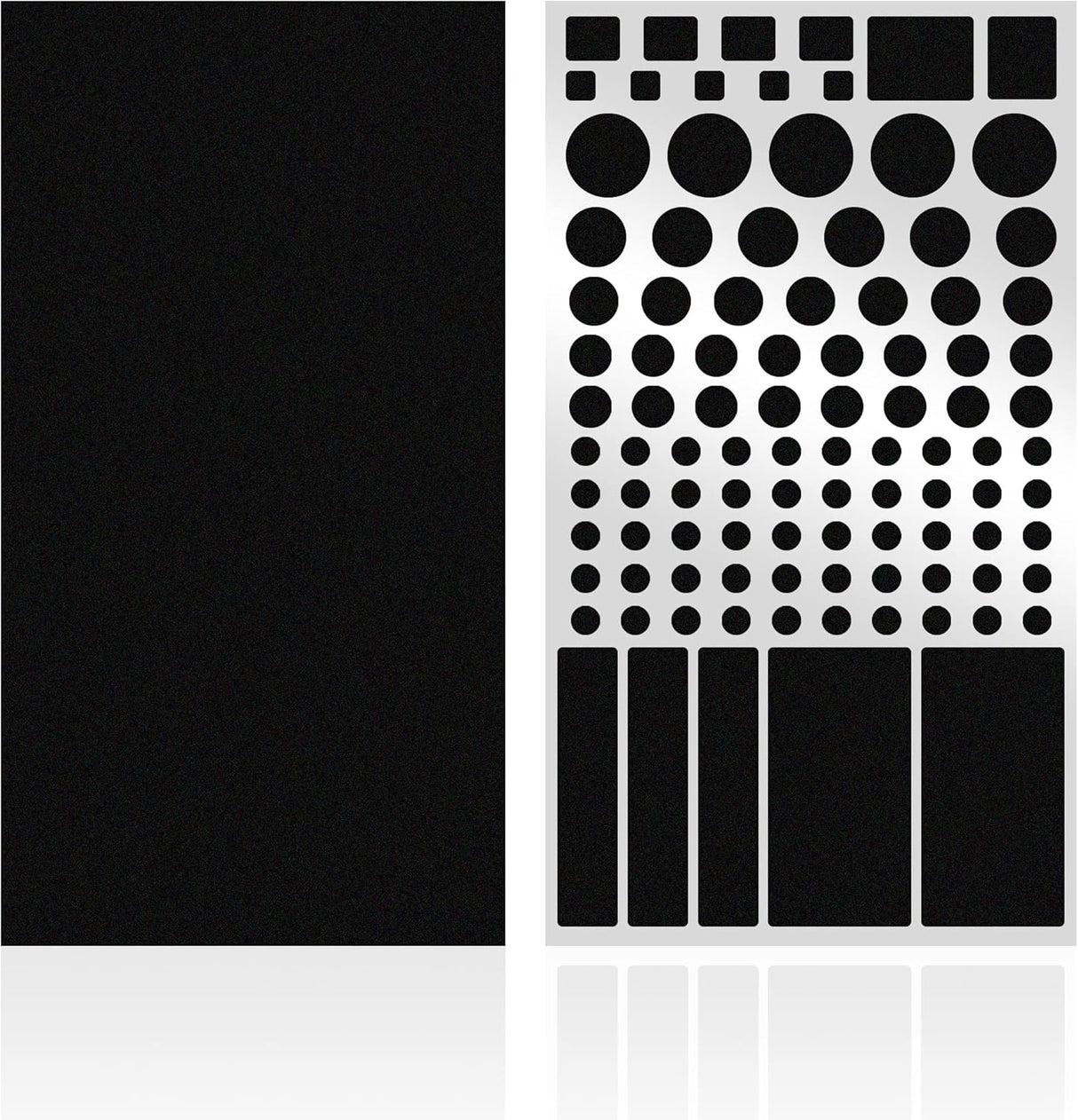 FLANCCI LED Light Blocking Stickers, Light Dimming Filters, (2 Sheets) Dimming Sheets for Routers, LED Covers Blackout, Dimming 50% ~ 80% of LED Lights, (2Sheets = 1 Cut Out + 1 Uncut)