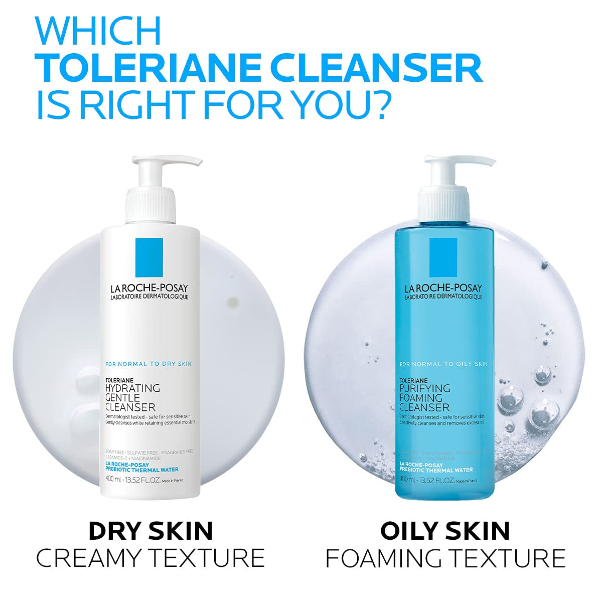 La Roche-Posay Toleriane Purifying Foaming Facial Cleanser, Oil Free Face Wash for Women & Men with Niacinamide + Ceramides, Pore Cleanser Safe for Sensitive Skin, Won’T Dry Out Skin, Soap Free
