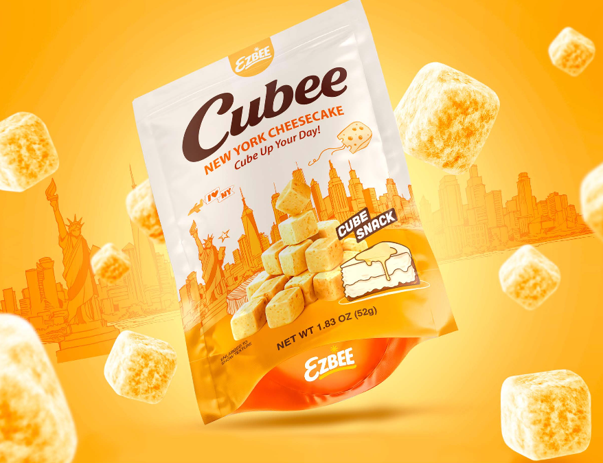 CUBEE New York Cheesecake Soft Cube Snack - Creamy Cheesecake Flavor 1.83oz (52g)