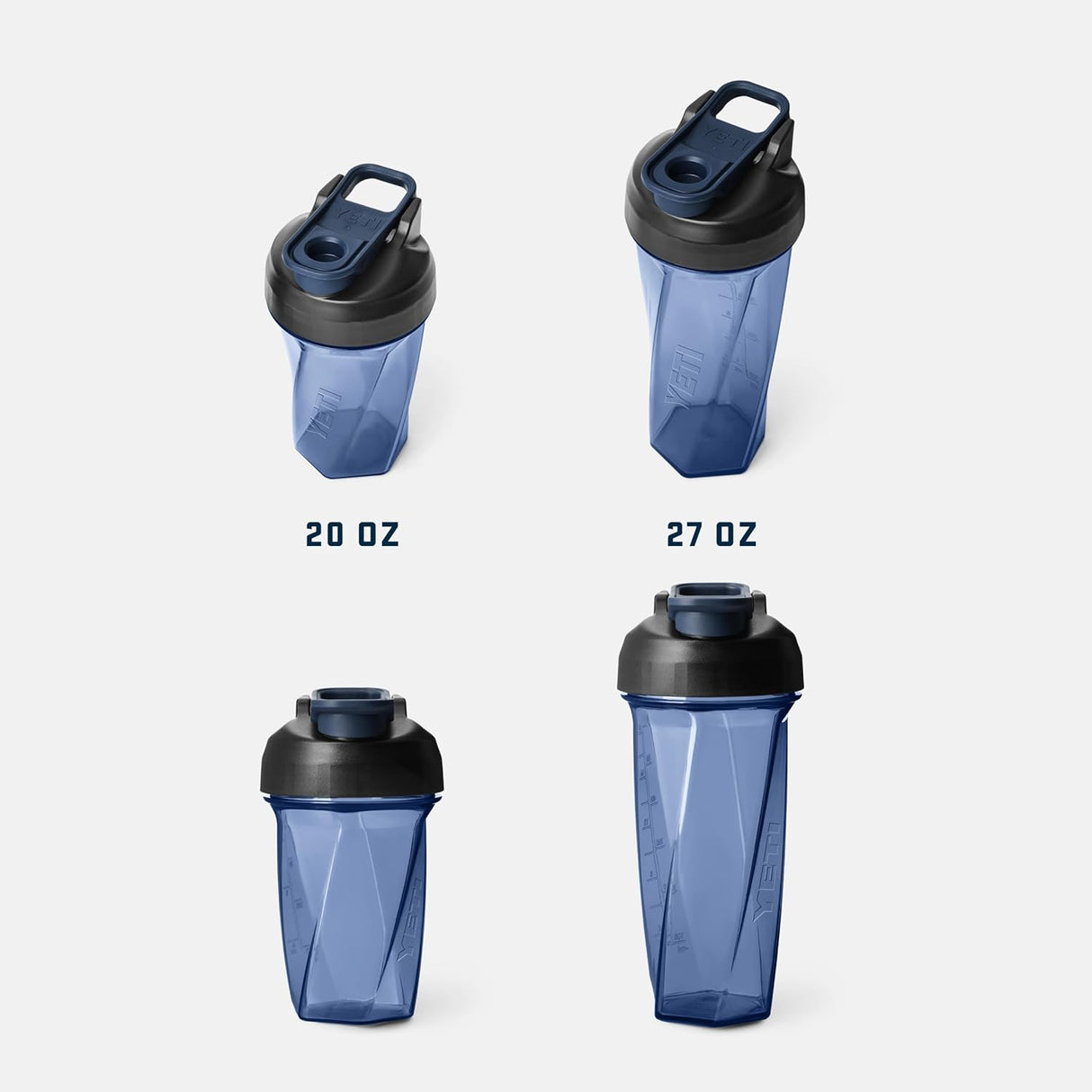 YETI Yonder Helimix Vortex Blender Shaker Bottle Holds up to 27Oz | No Blending Ball or Whisk | USA Made | Portable Pre Workout Whey Protein Drink Shaker Cup | Dishwasher Safe, Clear
