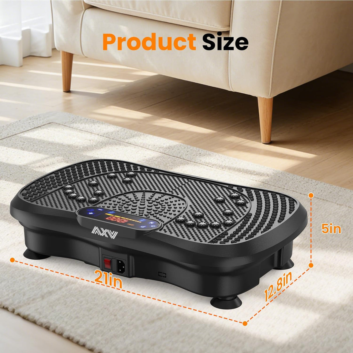 AXV Vibration Plate Fitness Platform Exercise Machine Vibrating Shaking Full Body Shaker Workout Vibrate Stand Shake Board Sport for Weight Loss Fat Burner for Gym Home Office