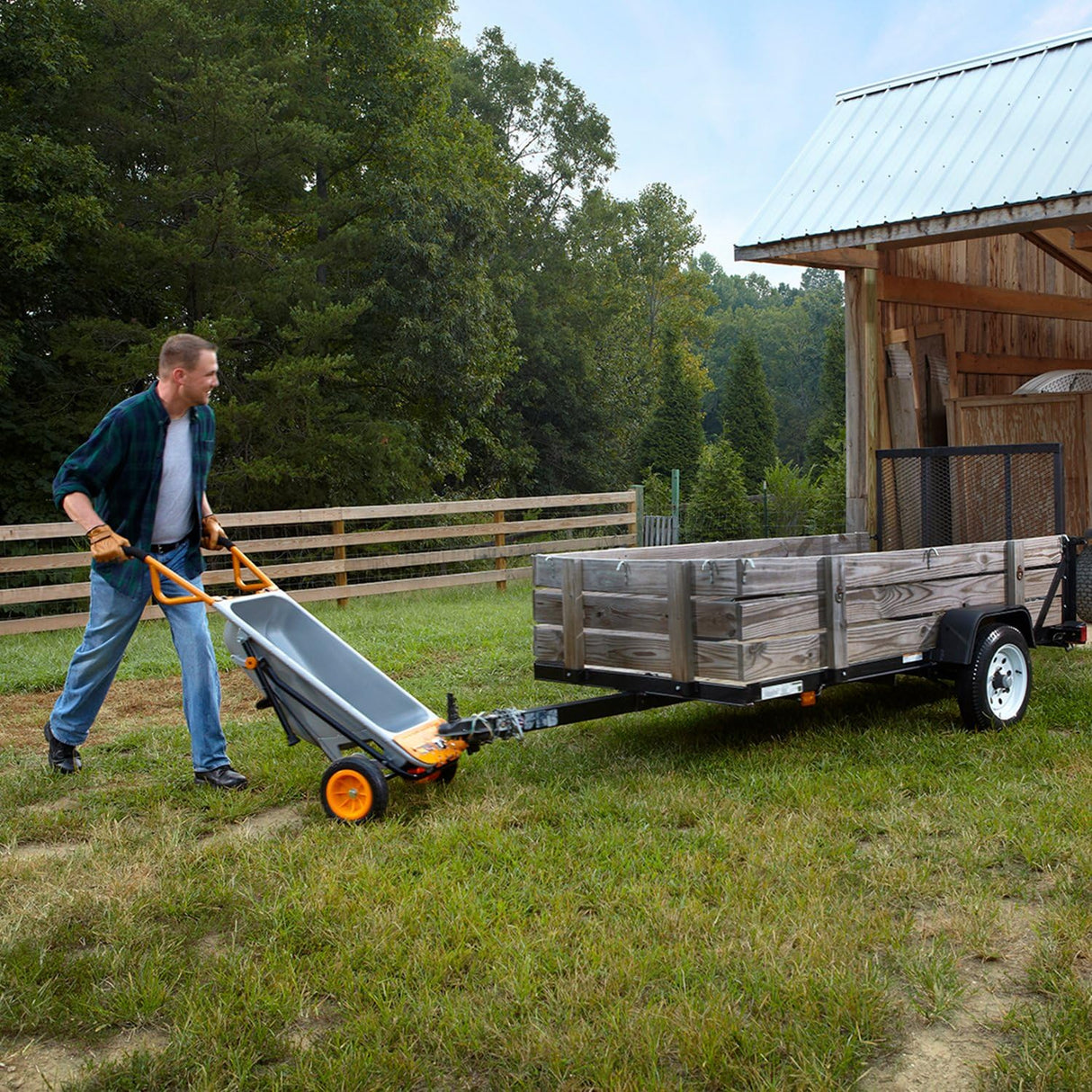 Worx WG050 8-In-1 Aerocart Garden Cart/Wheelbarrow Heavy Duty/Dolly