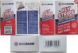 Fly Strips Indoor Sticky Hanging 24Pk with Pins. Non Toxic Outdoor Fly Trap Indoor for Home. Flies Tape Paper Trap Ribbon Roll for House Gnat Fruit and Housefly. Bug Catchers for inside Home Flypaper.