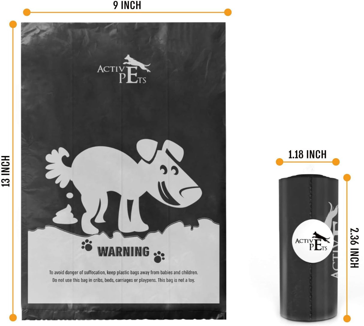 Active Pets Extra Thick Lavender-Scented Dog Waste Bags - Leak-Proof & Easy-Tear for Eco-Friendly Poop Disposal