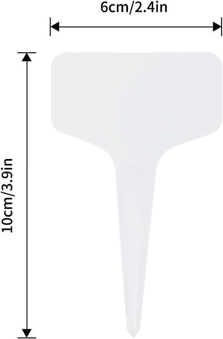 KINGLAKE 100 Pcs 6 X10Cm Plastic Plant T-Type Tags Nursery Garden Labels