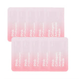 Freemay Pink Collagen Ampoule Mask 27Ml (0.91 Fl Oz) × 10 Sheets – Plant Collagen & Peptide Complex, Deep Hydration & Elasticity, Vegan Eco-Friendly Sheet