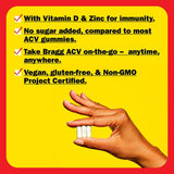 Bragg Organic Apple Cider Vinegar Capsules with Vitamin D and Zinc - 90 Count - Supports Immune System