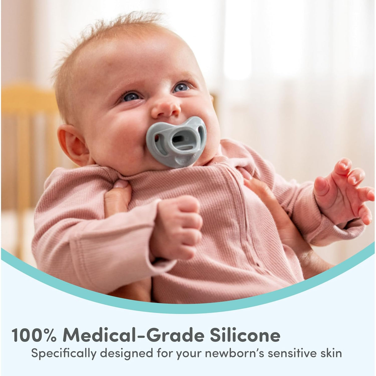NUK Timeless Comfy Pacifier | 100% Silicone, One-Piece Design | Bpa-Free, Gentle on Baby’S Skin | 5-Pack, for 0-6M