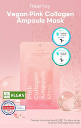 freemay Pink Collagen Ampoule Mask 27ml (0.91 fl oz) × 10 Sheets