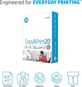 HP Printer Paper | 8.5 X 11 Paper | Copy &Print 20 Lb | 1 Ream Case - 500 Sheets| 92 Bright | FSC Certified | 200060