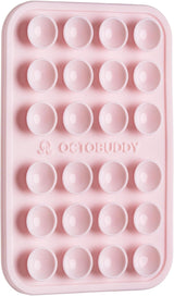 OCTOBUDDY Classic - Silicone Suction Phone Case Adhesive Mount - Hands-Free, Strong Grip Holder for Selfies and Videos - Iphone and Android Compatible - 2.25″ X 3.25″, Chalk Pink