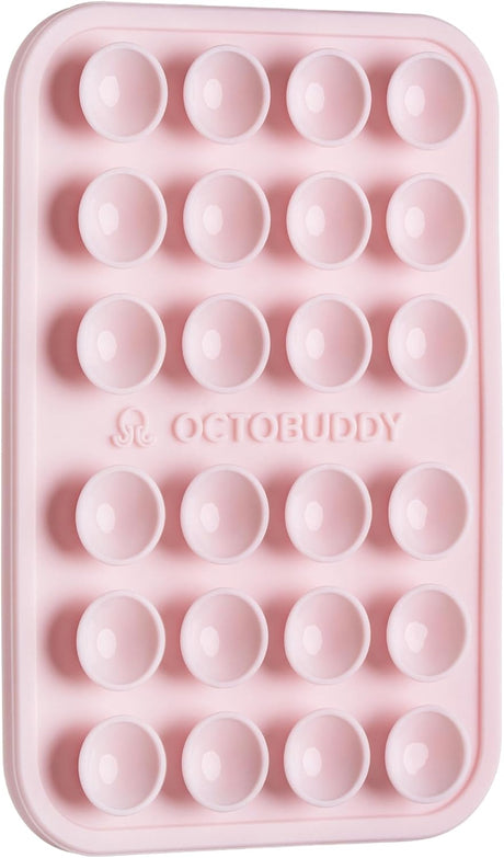 OCTOBUDDY Classic - Silicone Suction Phone Case Adhesive Mount - Hands-Free, Strong Grip Holder for Selfies and Videos - Iphone and Android Compatible - 2.25″ X 3.25″, Chalk Pink