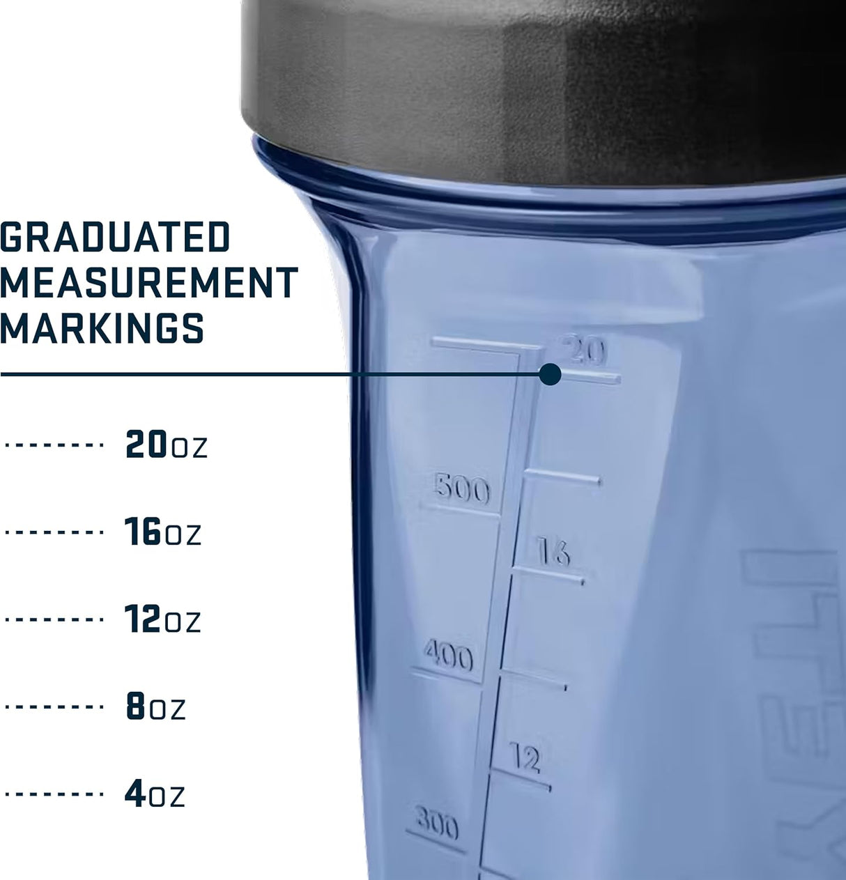 YETI Yonder Helimix Vortex Blender Shaker Bottle Holds up to 27Oz | No Blending Ball or Whisk | USA Made | Portable Pre Workout Whey Protein Drink Shaker Cup | Dishwasher Safe, Clear