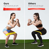 Resistance Bands for Working Out, 5-Pack Elastic Exercise Bands for Strength Training, Stretching, Workout; Home Gym Equipment for Women Men, Pilates Yoga Physical Therapy, Leg Glute Arm Exercise Kit