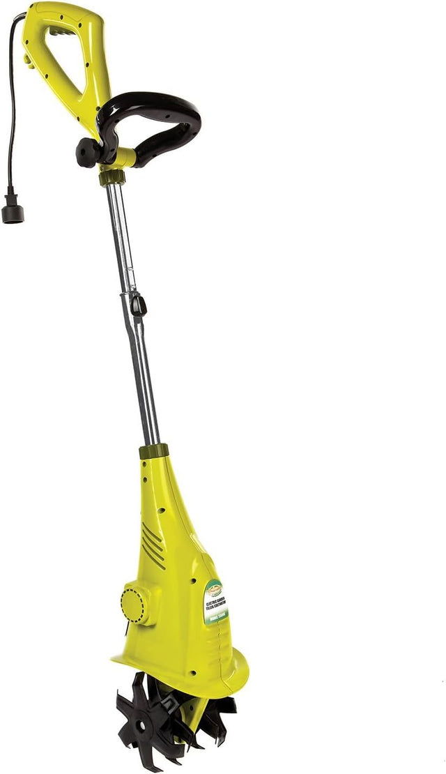 Sun Joe Corded Electric Garden Cultivator with Steel Blades, 6.3-Inch Wide Path, 2.5-Amp Motor - Heavy-Duty Cultivating Machine for Soil Prep, Lawn & Garden Maintenance, TJ599E