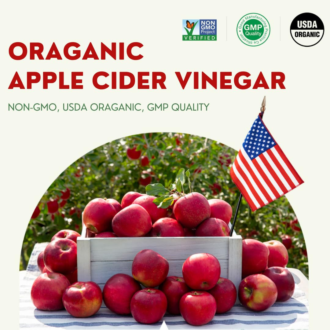 ALLBIO Organic Apple Cider Vinegar Sticks | 0.71Oz X 15 Pack | USDA Organic, Non-Gmo, Sugar-Free (1 Box (15 Count Total))