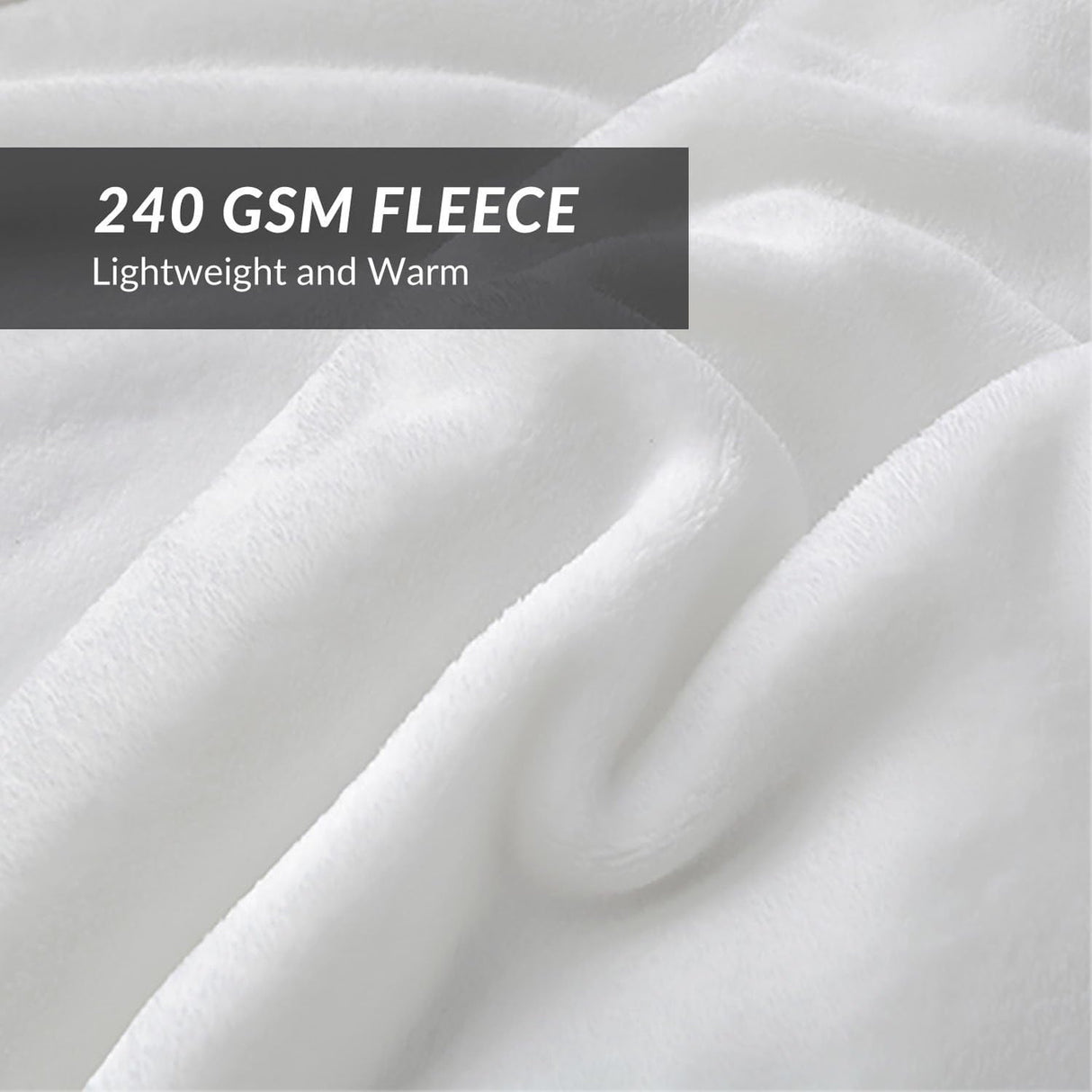 Bedsure Gentlesoft Fleece Blankets Queen Size White - Mothers Birthday Gifts for Women Bed Blanket Soft Lightweight Plush Fuzzy Cozy Luxury Microfiber, 90X90 Inches