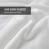 Bedsure Gentlesoft Fleece Blankets Queen Size White - Mothers Birthday Gifts for Women Bed Blanket Soft Lightweight Plush Fuzzy Cozy Luxury Microfiber, 90X90 Inches