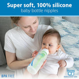 Dr. Brown’S Natural Flow Level 2 Narrow Baby Bottle Silicone Nipple, Medium Flow, 3M+, 100% Silicone Bottle Nipple, 6 Count