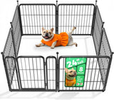 FXW Rollick Unleashed Dog Playpen for Indoor, Yard, RV Camping, 24 Inch 8 Panels for Small and Puppy Dogs, Black│Patented