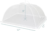 Simply Genius Pop-Up Mesh Food Covers - 17 X 17 In, White, 6 Pack, Large & Tall - Reusable & Collapsible Food Tents for Outdoor Serving
