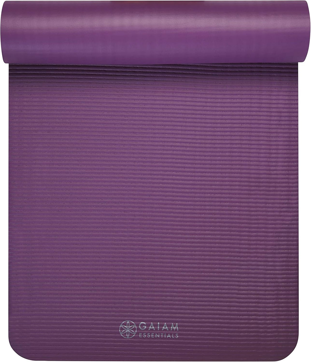 Gaiam Essentials 2/5" Thick (10Mm) Yoga & Pilates, Fitness & Exercise Mat with Easy-Cinch Carrier Strap Cusion Support for Fitness and Gym Workouts
