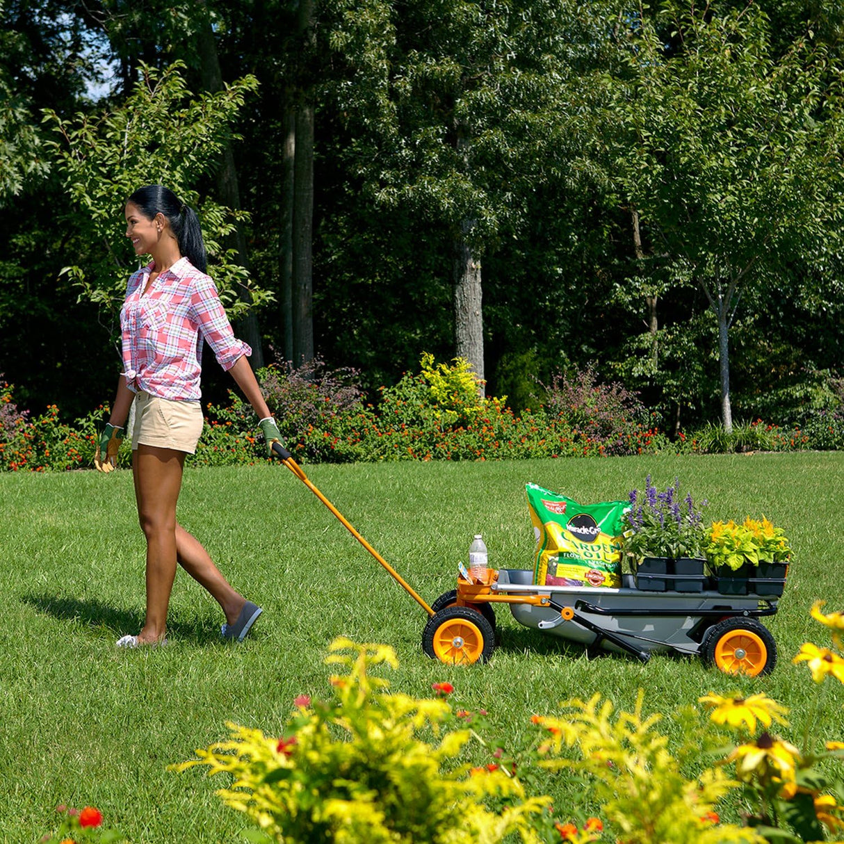 Worx WG050 8-In-1 Aerocart Garden Cart/Wheelbarrow Heavy Duty/Dolly