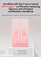freemay Pink Collagen Ampoule Mask 27ml (0.91 fl oz) × 10 Sheets