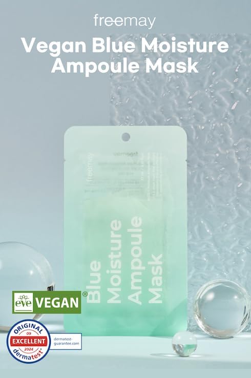 freemay Blue Moisture Ampoule Mask 27ml (0.91 fl oz) × 10 Sheets