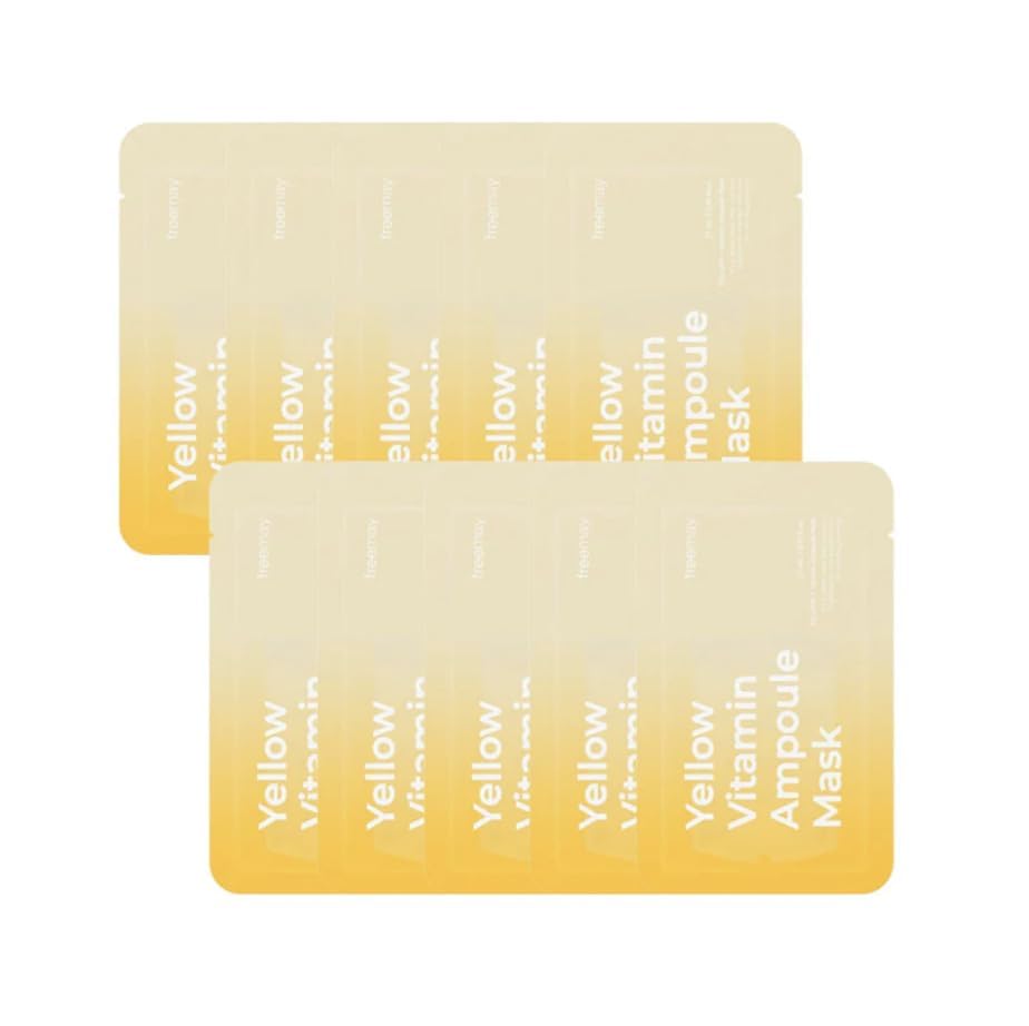 Freemay Pink Collagen Ampoule Mask 27Ml (0.91 Fl Oz) × 10 Sheets – Plant Collagen & Peptide Complex, Deep Hydration & Elasticity, Vegan Eco-Friendly Sheet