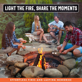 50Lb Fatwood Fire Starter Sticks | 100% Natural Fire Starters for Fire Pit, Wood Stoves, Fireplaces & Bonfire | Easy Start W/Just 2 Sticks Burns in All Weather Conditions by Billy Buckskin (50Lb Box)