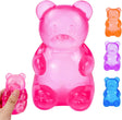 Stress Bear Taba Squishy Balls, Bear Toy Taba Squishy Toys for Kids Stress Relief Squeeze Balls for Valentines Day Gifts Birthday Gifts Party Favors-Rosy