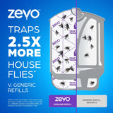 Zevo Flying Insect Trap Official Refill Cartridges - Fits Both Zevo Trap & MAX Indoor Fly Trap - Authentic Trap+Lock Technology to Catch Gnats, House & Fruit Flies (4 Official Refill Cartridges)