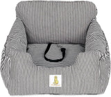 Dog Car Seat for Small Dogs,Fully Detachable and Washable Puppy Dog Booster Seats with Storage Pockets and Clip-On Safety Leash,Non-Slip Base Dog Bed Dual-Use for Car and Home (Black)