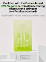 freemay Vegan Green Heartleaf Ampoule Mask 27ml (0.91 fl oz) × 10 Sheets