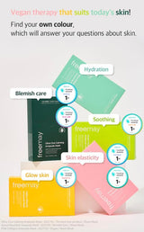 freemay Olive Cica Ampoule Mask 27ml (0.91 fl oz) × 10 Sheets