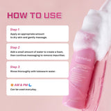 Hydrating Pink Aloe Gel Cleanser, Low Ph Daily Face Wash with Probiotic Ferment & Hyaluronic Acid to Nourish Skin, Non-Stripping Foaming Korean Cleanser, 5.07 Fl Oz