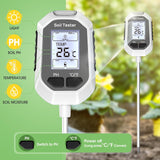 YAMRON 4-In-1 Soil Moisture Meter, Digital Plant Temperature/Soil Moisture Test & PH Meter/Sunlight Intensity, Backlight LCD Display for Gardening, Farming and Outdoor Plants