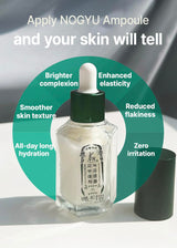 Nogyu Skin Rebirth Ampoule 40 Ml / 1.35 Fl Oz – Hydrating Face Serum with Deer Fat Oil, Sacha Inchi Oil & Hyaluronic Acid
