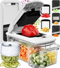 Fullstar XL Vegetable Chopper & Mandoline Slicer – Vegetable, Onion, Potato, Food, Veggie & Fruit Slicer, Dicer & Spiralizer with Pull-Out Catch Tray, Kitchen Gadgets & Gifts (6 in 1, Black/White)