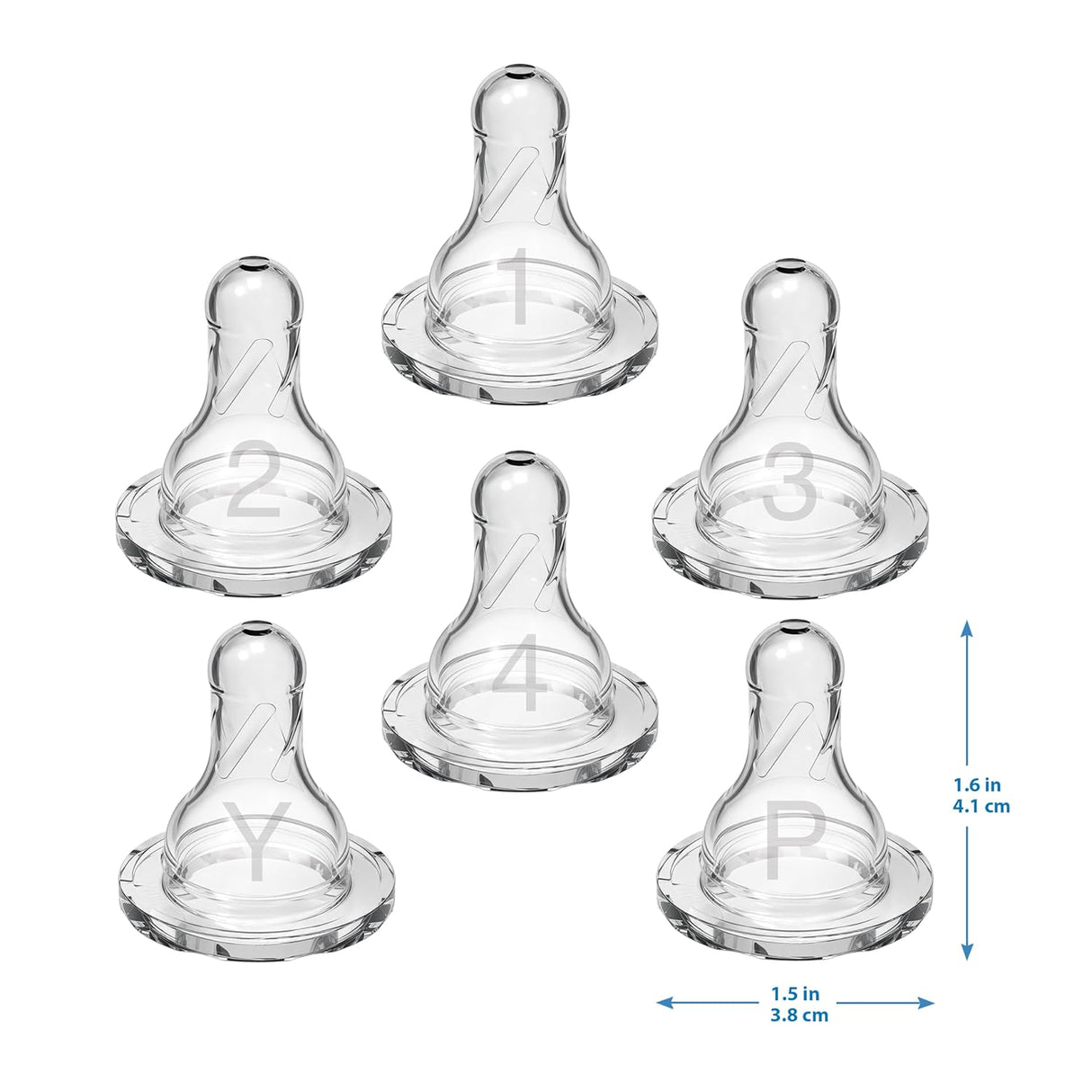 Dr. Brown’S Natural Flow Level 2 Narrow Baby Bottle Silicone Nipple, Medium Flow, 3M+, 100% Silicone Bottle Nipple, 6 Count
