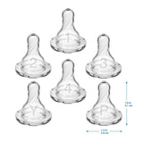Dr. Brown’S Natural Flow Level 2 Narrow Baby Bottle Silicone Nipple, Medium Flow, 3M+, 100% Silicone Bottle Nipple, 6 Count