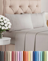Queen Size 4 Piece Sheet Set - Comfy Breathable & Cooling Bed Sheets Set - Hotel Luxury Bedding for Women, Men, Kids, Teens, Boys & Girls - Deep Pockets, Ultra-Soft, Wrinkle Free - Oeko-Tex - White