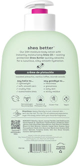 Eos Shea Better Body Lotion- Crème De Pistachio, 24-Hour Moisture Skin Care, Lightweight & Non-Greasy, Made with Natural Shea, Vegan, 16 Fl Oz